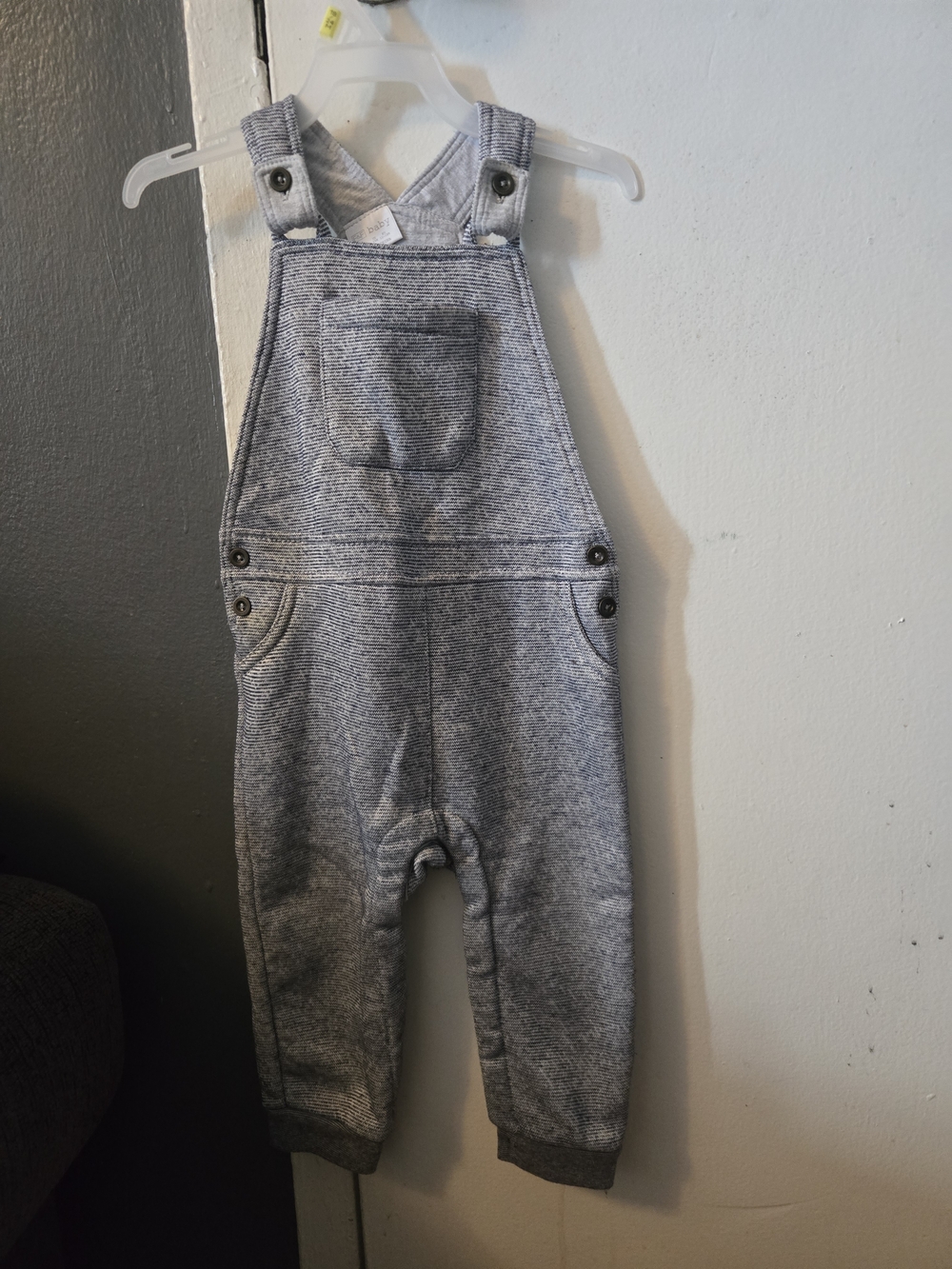 Set Overall Gray Knit Baby Overalls - Cozy Kids Bottoms